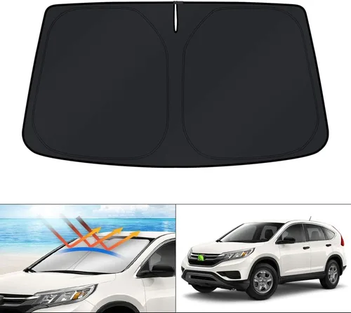 Vista 209 de KUST - Parasol plegable para parabrisas para BMW X1 E84, accesorios 2011 2012 2013 2014 2015, protector de visera de sol ajustable que bloquea