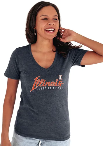 Vista 33 de Blue 84 NCAA - Camiseta de triple mezcla con cuello en V para mujer