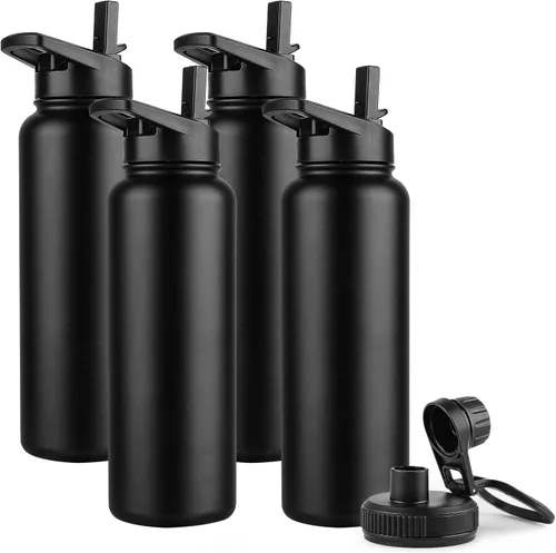 Vista 29 de DOMICARE Botella de agua para niños de 16 onzas para la escuela, de acero inoxidable, con aislamiento al vacío de doble pared, botella de agua