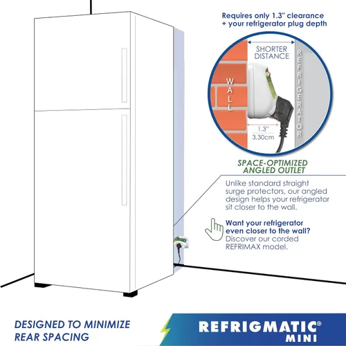 Vista 4 de Combo de dos protectores electrónicos de voltaje y sobretensión: protege tu refrigerador y lavadora contra altos y bajos voltajes, caídas de voltaje