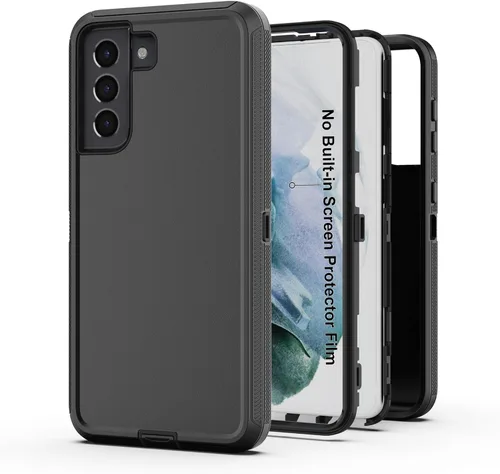 Vista 11 de Funda protectora resistente para Galaxy S23 5G, funda protectora resistente con [3 en 1] Cubierta de protección de goma resistente a prueba
