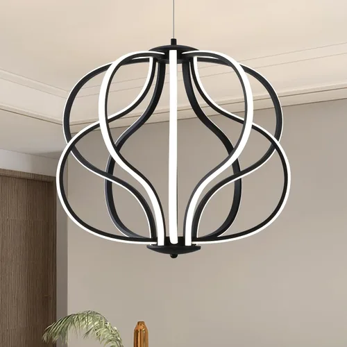 Vista 7 de Candelabro LED moderno con diseño acrílico, ajustable, fácil de instalar, adecuado para comedor, sala de estar, dormitorio, cocina y pasillo