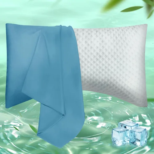 Vista 19 de Fundas de Almohada Tamaño Estándar Paquete de 2, Fundas de Almohada de Viscosa Refrescante con Cierre de Sobre, Fundas de Almohada Frescas