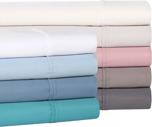 Vista 8 de Superior Juego de sábanas de algodón de 1400 a 1500 hilos, ropa de cama pesada para uso diario, decoración moderna, incluye 1 sábana bajera elástica