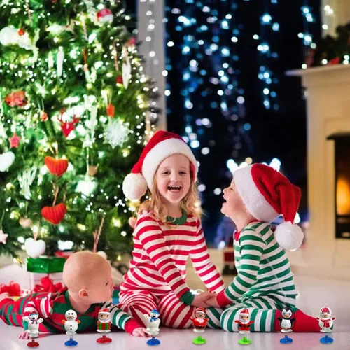 Vista 5 de 24 PIEZAS Juguetes Saltarines de Navidad para Niños Niños Niñas Rellenos de Calcetas Navideñas, Favores de Fiesta, Regalos