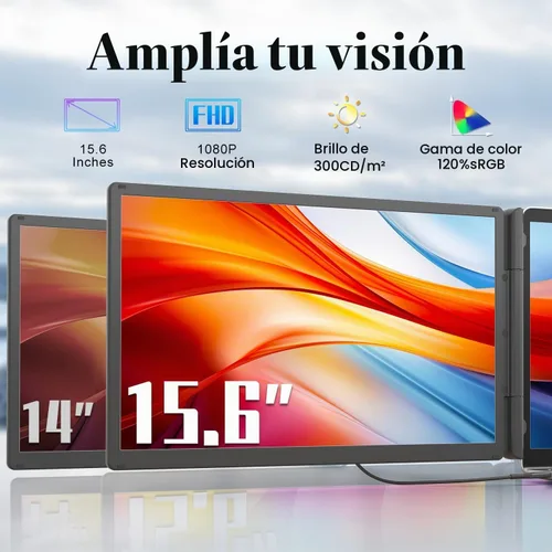 Vista 4 de Teamgee Extensor de pantalla portátil FHD IPS Monitor portátil 15.6