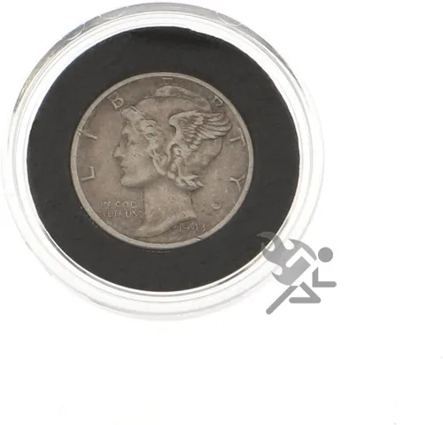 Vista 2 de Tubo de cápsula de tapa negra y 20 soportes de monedas de anillo negro de 0.709 in para monedas de EE. UU