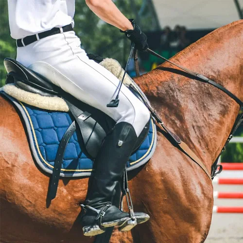 Vista 6 de Willit Pantalones de equitación para niñas, pantalones ecuestres para niños, parches de rodilla, mallas escolares con bolsillos con cremallera