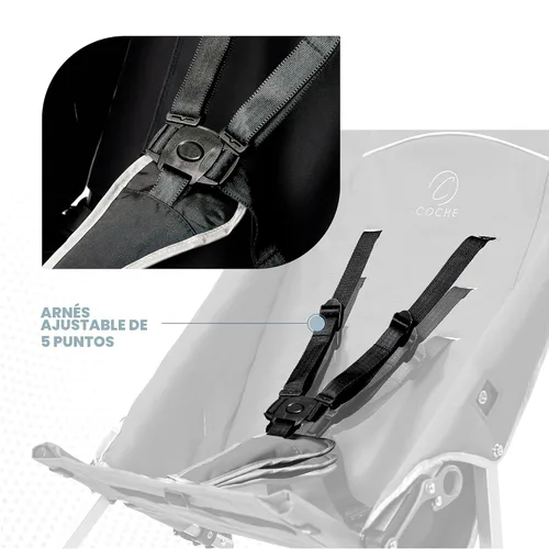 Vista 7 de Coche XL Silla de Paseo para Necesidades Especiales, Silla de Discapacidad para Niños Mayores, Silla de Paseo de Tamaño Grande, Sistema de Plegable