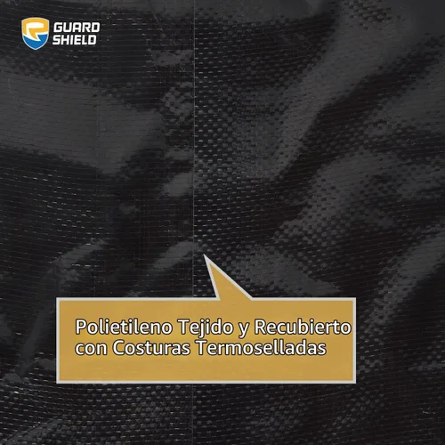 Vista 5 de GUARD SHIELD Black Tarp Waterproof 6x6 Feet All Purpose 7mil Tarps Negro