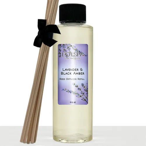 Vista 37 de Amber Romance - Recambio de aceite difusor de varillas con varillas de junco, ámbar cálido, sándalo y notas florales, aceites esenciales de lirio
