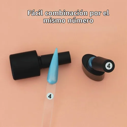 Vista 3 de 50 unidades de palos de muestras de uñas con calcomanías de números, para exhibición de color de uñas, puntas de aguja transparentes, con anillo