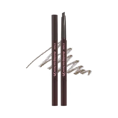 Vista 15 de ETUDE Drawing Eye Brow Pro (marrón oscuro) Lápiz de cejas para mujer, microblading, de larga duración, aspecto natural diario con textura suave