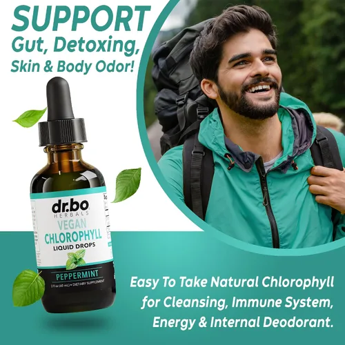 Vista 5 de Candi Cleanse & Chlorophyll - Gotas de aceite de orégano orgánico y clorofila líquida para limpiar olores - Limpiador dental natural de intestino
