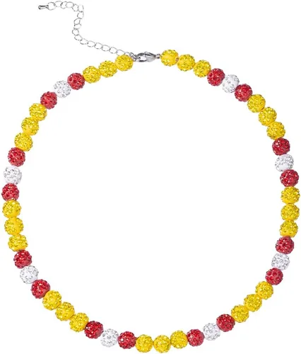Vista 27 de Collar de béisbol – Collar de colección de hielo con cuentas de arcilla brillante con purpurina para hombres y niños, regalos geniales
