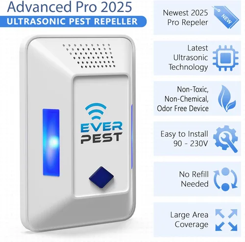 Vista 3 de Ever Pеst Modelo T1 - Repelente ultrasónico de plagas (2 unidades)