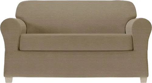 Vista 15 de Zenna Home Funda elástica de felpilla para sofá, color marfil/hueso, 1 pieza, suave y elástica para sofás, tela resistente a las arrugas, fácil