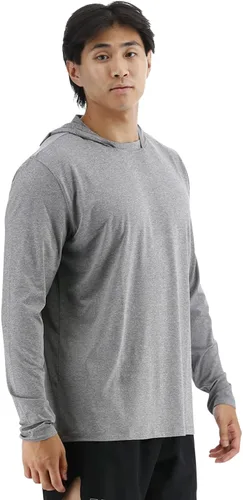 Vista 6 de TYR Sudadera con capucha de manga larga para hombre, protección solar UPF 50+