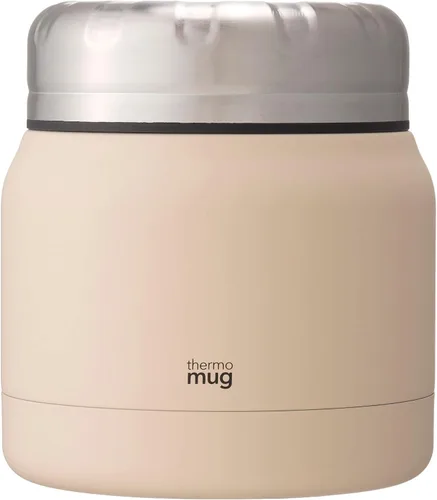 Vista 2 de Thermo Mug TNK1830A - Tarro térmico para almuerzo, mini tanque, 10.1 fl oz (10.1 fl oz), marfil, construcción de doble pared al vacío