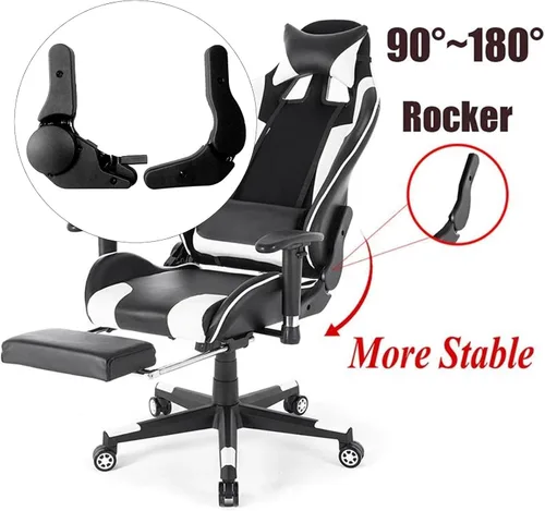 Vista 4 de Esquirla Ajuste de ángulo múltiple para silla, montaje ajustable, reemplazo práctico para silla de oficina, asiento de juegos, ajustador de ángulo