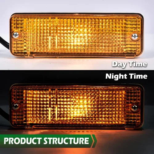 Vista 6 de GRAND ORANGE Juego de luces de giro y estacionamiento delanteras, compatibles con Toyota 4Runner 1984-1989 y Toyota Pickup 1984-1988 8151089130