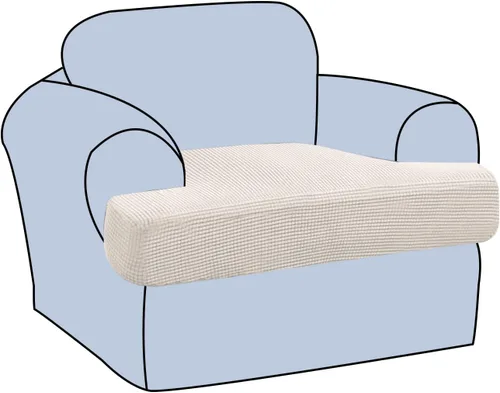 Vista 52 de H.VERSAILTEX Funda elástica para sillón con cojín en forma de T, fundas de cojín en T para sillón y sofá de sala de estar, funda para sofá, funda