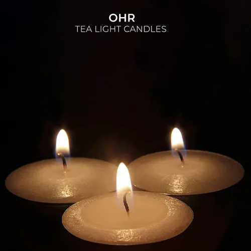 Vista 5 de Ohr Candles Velas Tealight – Paquete de 25 velas de té – Velas blancas sin perfume – 3 horas de tiempo de combustión