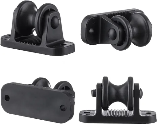 Vista 3 de QMARK Paquete de 40 aisladores eléctricos de rodillo de poste de madera, aisladores de esquina, color negro