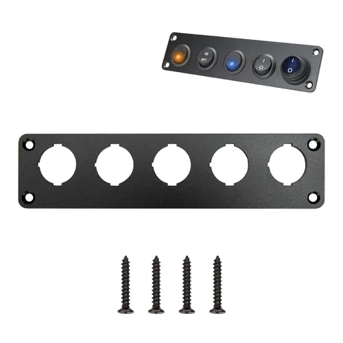 Vista 7 de Panel de interruptores, redondo de 12 voltios, panel de interruptores marinos de aluminio, impermeable, panel de interruptor basculante