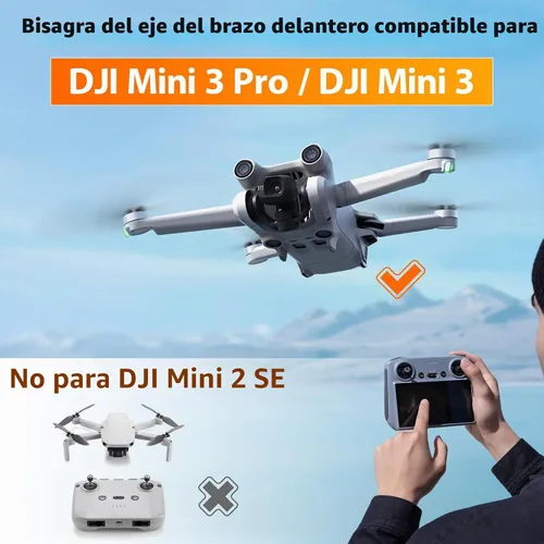 Vista 5 de Reemplazo del eje del brazo delantero para DJI Mini 3 Pro/Mini 3 bisagras de brazo delantero eje de brazo para DJI Mini 3 Pro Drone Accesorios