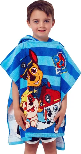 Vista 7 de Paw Patrol Poncho de toalla con capucha para niños talla única