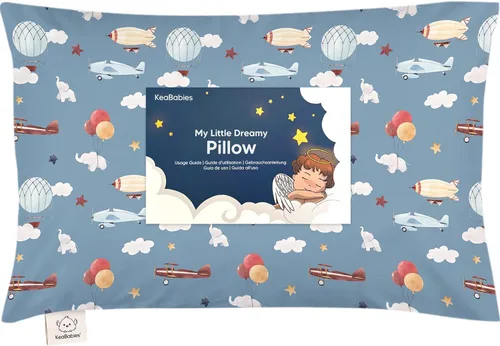 Vista 33 de Almohada para niños pequeños con funda - 13 x 18 pulgadas My Little Dreamy Almohada para niños pequeños de KeaBabies para viajar y dormir, funda