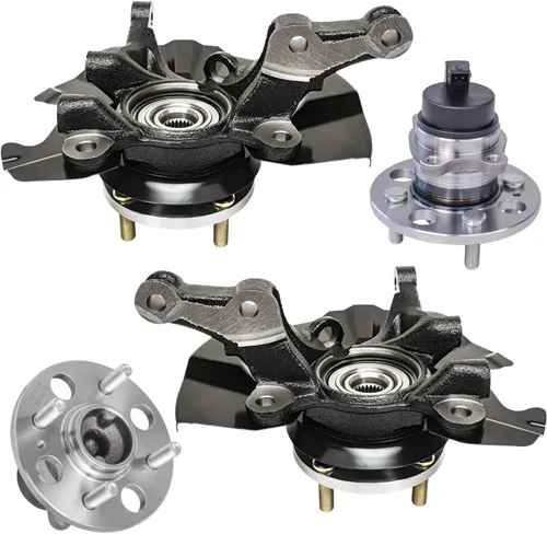 Vista 56 de Detroit Axle - Kit de nudillos traseros izquierdo FWD para Hyundai Santa Fe 2007-2009 Veracruz 2007-2012, reemplazo del conjunto de cojinete