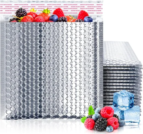 Vista 9 de ABC PACK & SUPPLY Sobres térmicos de burbujas, sobres aislados de papel metálico de 6 x 6 pulgadas, paquete de 10 sobres autoadhesivos impermeables
