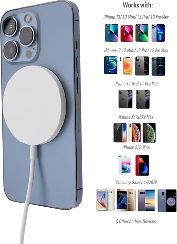 Vista 3 de Cargador inalámbrico magnético Xtreme, cargador inalámbrico rápido de 10 W compatible con iPhone 16 Pro Max/16 Pro/16/16 Plus/15/14/13/12