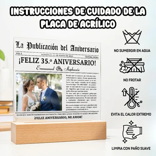 Vista 4 de Lamparas Personalizadas Con Foto, 35 años Regalos Para Boda En Español, Regalos Para El 14 De Febrero Para Mujer, Regalos 35 Aniversario De Boda