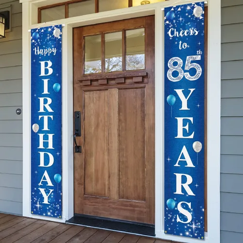 Vista 39 de Cartel de feliz cumpleaños número 10 para puerta – Suministros de decoración de fiesta de cumpleaños de "Saludos a 10 años" para hombres y mujeres