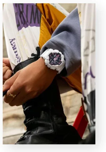 Vista 4 de G-Shock GMAS140M-7A BlancoRosa, Blanco, Digital