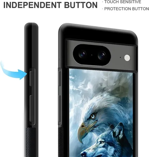 Vista 972 de Compatible con Google Pixel 4A 5G Mobile Case Creative Acrylic Panel trasero Silicona Protección Grip especialmente diseñado para Google Pixel 4A 5G