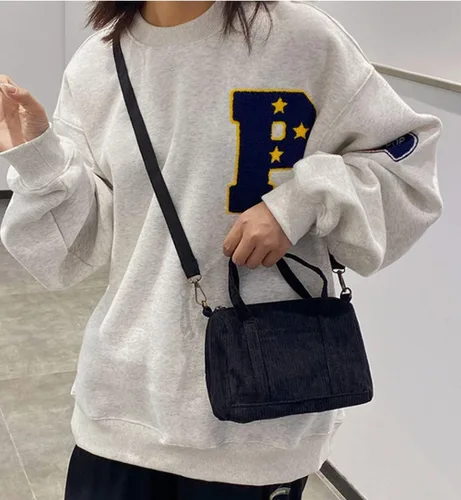 Vista 2 de Bolsos cruzados para mujer de pana, bolsos de hombro, bolsos cruzados, carteras, carteras, bolso pequeño de mano 2023
