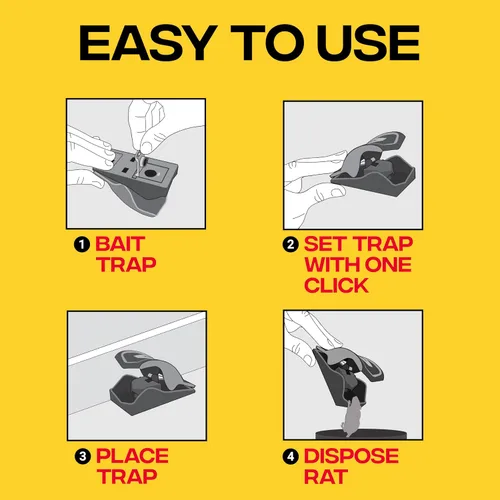 Vista 10 de Victor M147 Safe-Set - Trampa para ratas, paquete de 4, color negro