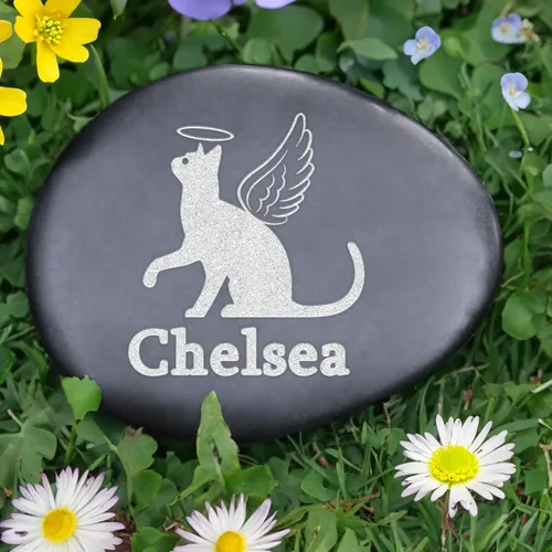 Vista 26 de Regalos conmemorativos para gatos, piedra conmemorativa personalizada para mascotas, lápida conmemorativa para gatos, marcadores de tumbas de gatos