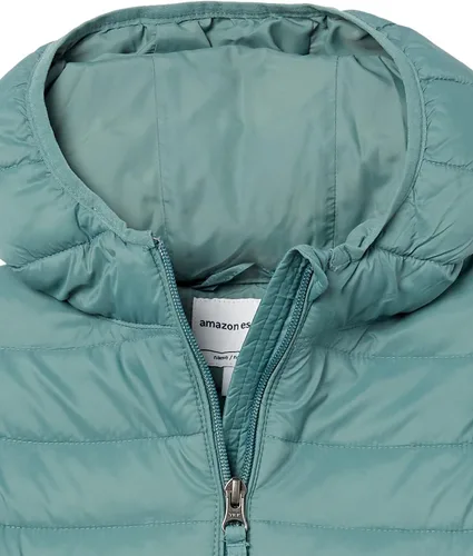 Vista 3 de Tienda Essentials Girls and Toddlers' Lightweight Water-Resistant Packable Hooded Puffer Jacket