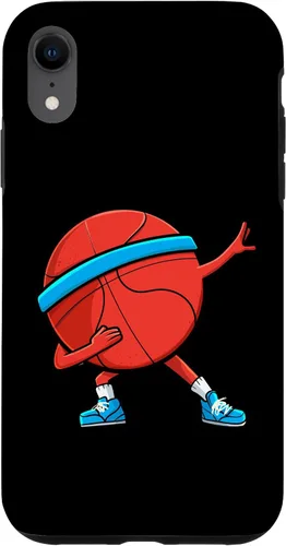 Vista 8 de iPhone 14 dabbing pelota de baloncesto divertido niños hombres mujeres deportes jugador caso