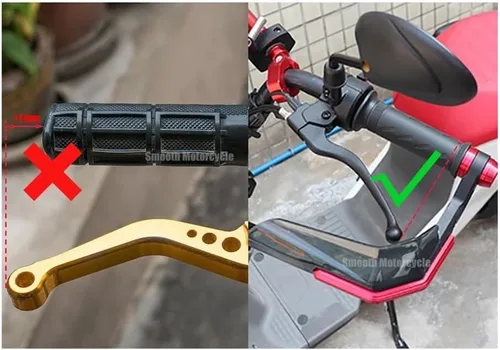 Vista 7 de Motorcycle Handguards, Motorcycle Handlebar Grips Guard Brake Clutch Levers Handle Windproof Protector for Bajaj Pulsar 200NS 200RS 200AS 200 NS RS