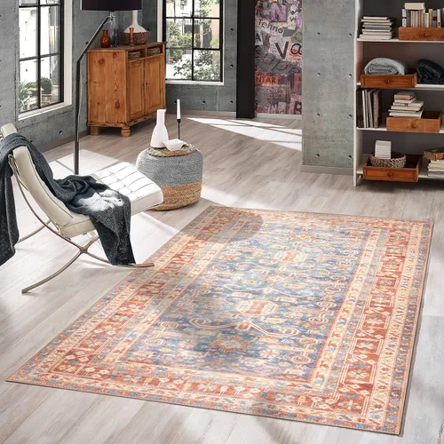 Vista 213 de GLN Rugs Traditional Collection - Alfombra de felpilla lavable a máquina, tradicional lavable, antideslizante, alfombra de felpilla de pelo corto