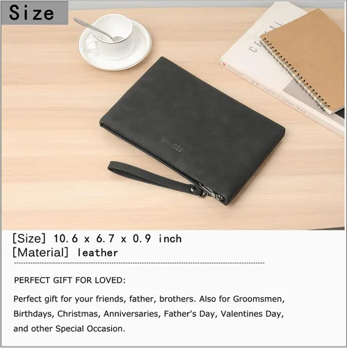 Vista 6 de FSD.WG Bolso de mano grande para hombre, 12.0in, 3