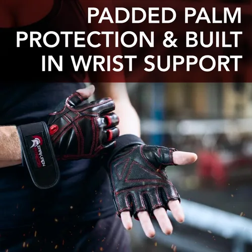 Vista 2 de Guantes de entrenamiento para levantamiento de pesas, guantes de gimnasio para levantamiento de pesas para hombres y mujeres, para entrenamientos