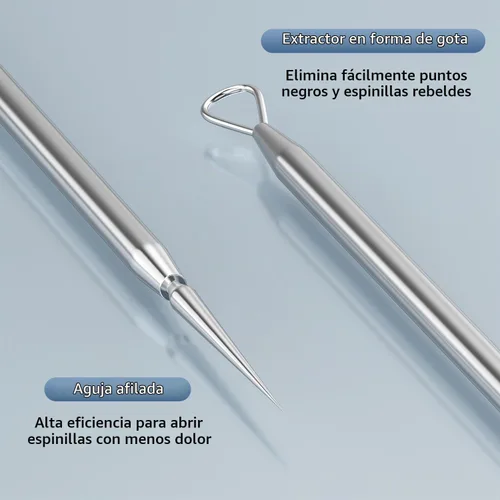 Vista 3 de ZIZZON Lanceta de titanio aguja acné removedor de espinillas extractor de espinillas herramienta de popper