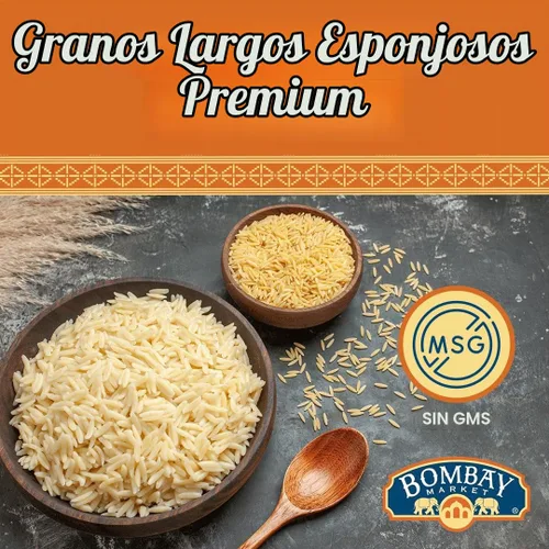 Vista 5 de Bombay Market - Arroz basmati marrón con sabor aromático y a nuez, arroz basmati de grano largo (bolsa de 10 libras)